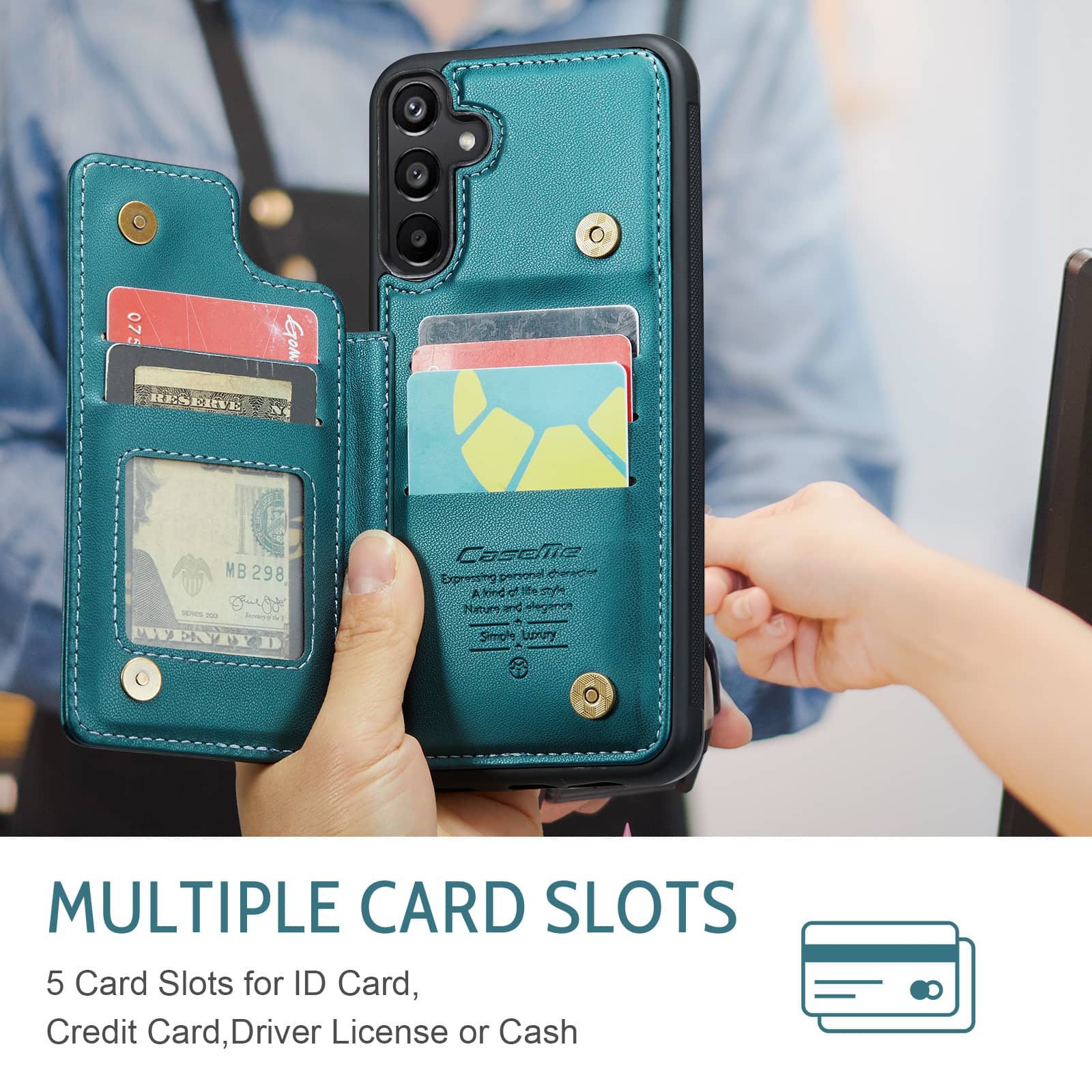 Cyberland Samsung Galaxy A16 Wallet Case Green photo 2