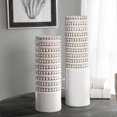 thumbnail image 2 of Uttermost Angelou Coastal Style Ceramic Vase in White (Set of 2), 2 of 3