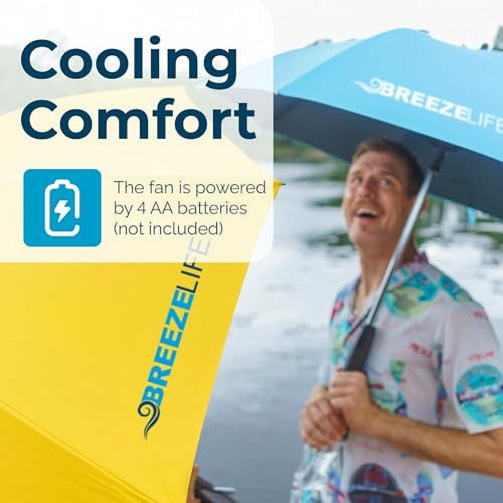 Breeze Life Dual Layered Uv Protection Sun Umbrella, Silver