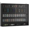 thumbnail image 2 of HOMCOM 5-Tier Display Cabinet, Wall-Mounted Glass Door Cabinet with 4 Adjustable Shelves, Black, 2 of 9