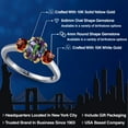 thumbnail image 2 of Gem Stone King 10K Two Tone Gold Green Mystic Topaz and Red Garnet Engagement Ring for Women | 2.32 Cttw | Oval 8X6MM | Gemstone November Birthstone | Size 6, 2 of 6