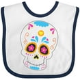 thumbnail image 3 of Inktastic Sugar Skull Blue Boys or Girls Baby Bib, 3 of 4