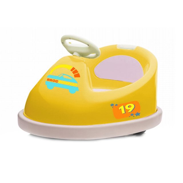 Best Ride On Cars Bumperz 6 Volt Kids Battery Powered Bumper Car, Yellow