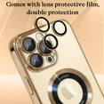 thumbnail image 2 of for iPhone 14 Pro Max Phone Case Magnetic Luxury Plating Clear Case with Camera Lens Protector for iPhone 14 Pro Max Compatible with Magsafe Slim Cover for Women Men-Gold, 2 of 12