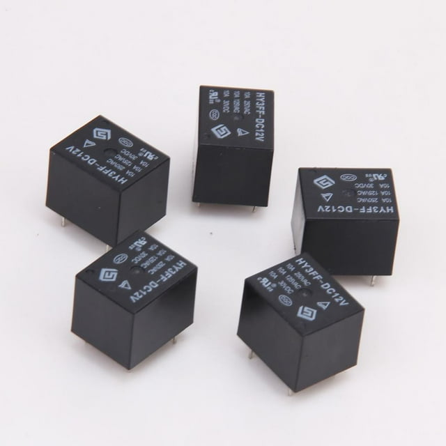 5 Unids Tipo De De Potencia Electrónico 12V Pines Para Sistema De Control Remoto Baoblaze Mini relé de potencia