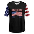 thumbnail image 3 of Women's 4th July 2026 Shirt Lightweight 250th Anniversary US Flag Top V Neck Short Sleeve Everyday T Shirts, 3 of 4