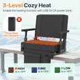thumbnail image 2 of Asiento térmico para estadio HOPERAN con respaldo y 3 niveles de calor, 2 of 7