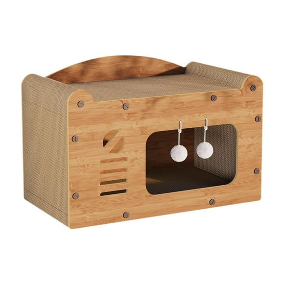 Cartón de gato Cardboard House Gat Ratch Sbrotd Servby para gatos interiores Tablero de rasguño para hacer ejercicio de gatitos