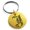 Gold, variant on Stainless Steel Letter J Initial Royal Monogram Engraved Small Medallion Circle Charm Keychain Keyring