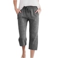 thumbnail image 2 of ATOGUTA Girl Wide Leg Capris with Pockets Wide Leg Drawstring Capris Summer Kid Loose Straight Cropped Sweatpant Size 4T-14, Black, 2 of 5