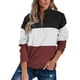 thumbnail image 1 of Sudadera con media cremallera Costura Bloque de color Sólido Elegante Manga larga Ajuste holgado Jersey informal Top, 1 of 4