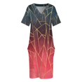 thumbnail image 3 of Shattered Ombre 2 Loose Pocket Dress prom clothes Beachwear Women's evening dress Casual dresses, 3 of 6