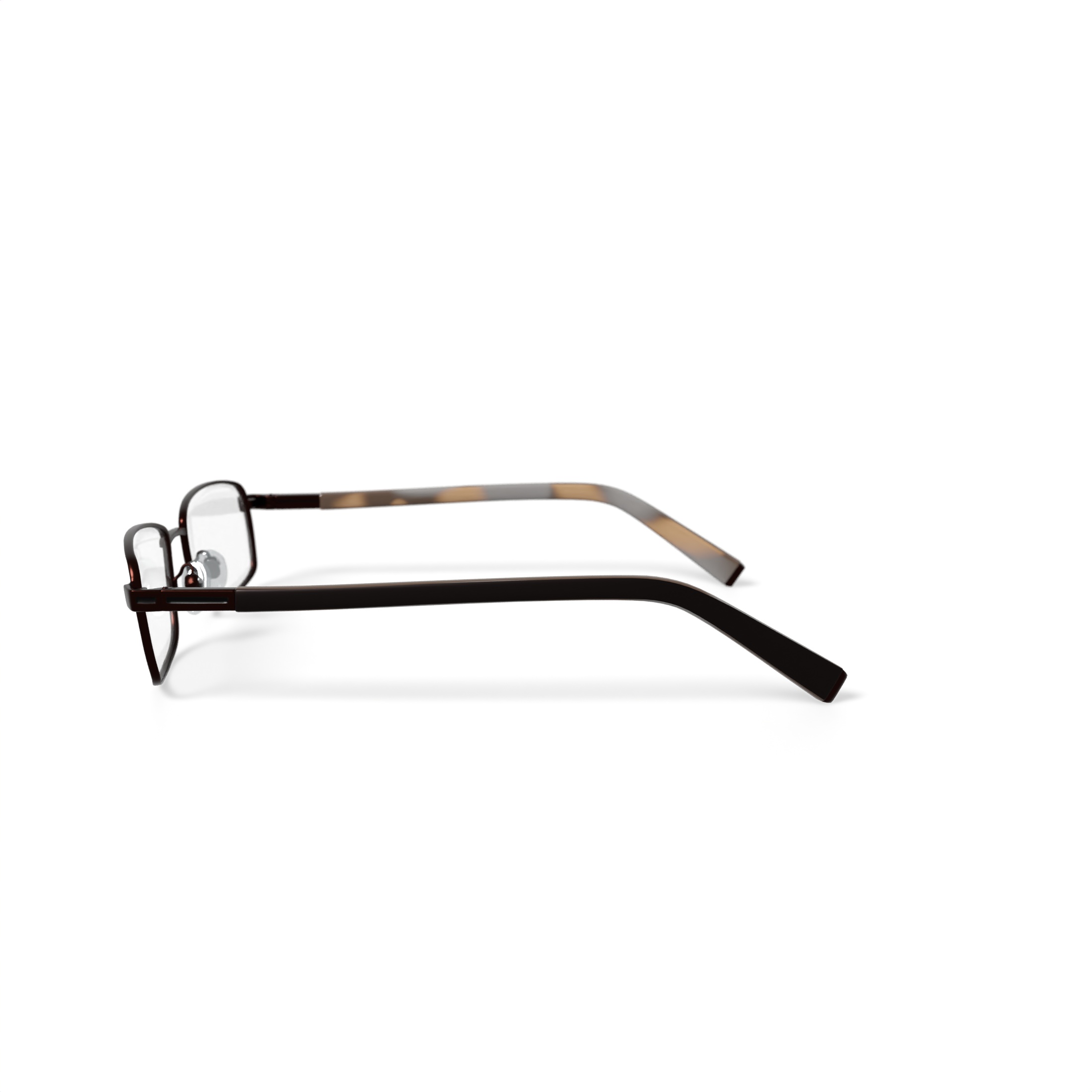 Walmart Men's FM9210 Rectangular Prescription Eyeglasses with Case, Dark Brown