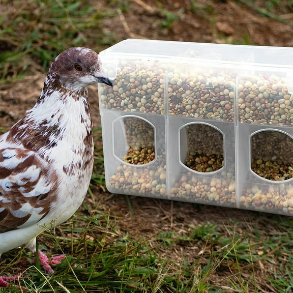 Niceauty 2Pcs Sturdy Plastic Bird Food Feeder Bowl Easy Install for Cage Pets