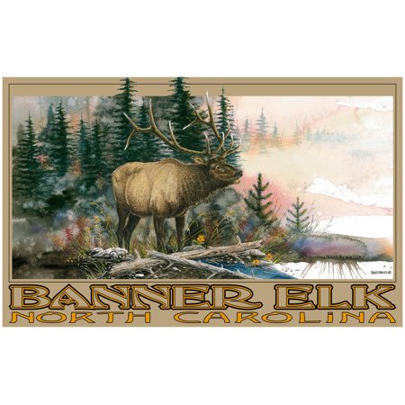 Banner Elk North Carolina Elk Travel Art Print Poster By Dave