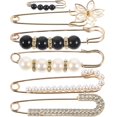 thumbnail image 1 of 6pcs Sweater Brooches Shawl Clips Pants Pins Skirt Brooch Pins Dress Pins Clothing Decoration, 1 of 3