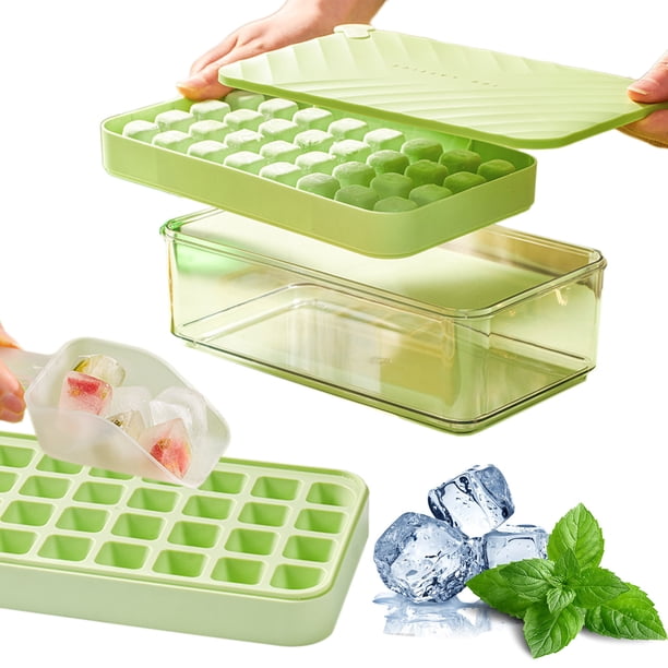 Aparatos de cocina, Accesorios de cocina, Utensilios de cocina, Enrejado de hielo, Fabricación de hielo casera, Caja de almacenamiento de hielo, Prensa de plástico, Molde de cubitos de hielo de fácil