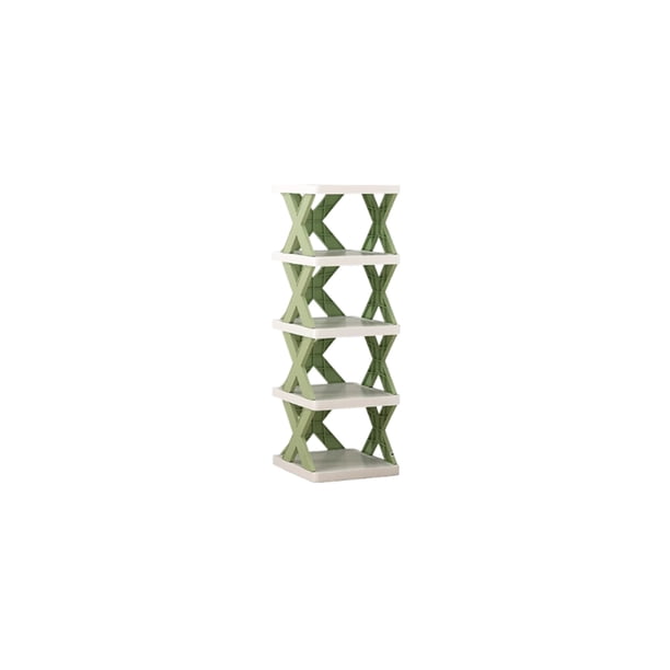 Billuyoard Los estantes para zapatos de ABS ahorran espacio con una instalación fácil y estable, adecuados para zapatos individuales de Almacenamiento y organización del hogar Verde 5 capas