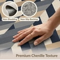 thumbnail image 6 of ODIKA Geometric Tone Diagonal Look Interlocking Zigzag Herringbone Flowing Dynamic Non-Slip Low Profile for Guest Room, Lounge, Apartment, 6 of 7