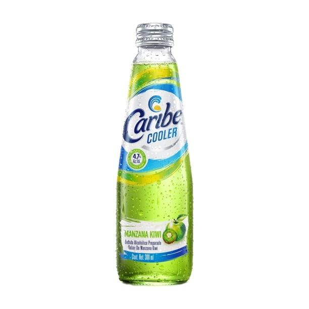Bebida alcohólica preparada Caribe Cooler manzana kiwi 300 ml