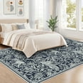 thumbnail image 6 of Garvee 9x12 Modern Abstract Print Rugs, Washable Living Room Rug Non Slip Non-Shedding Forest Tiger Floor Rugs Carpet, Soft Stain Resistant Indoor Rug for Dining Room Bedroom, Blue, 6 of 9