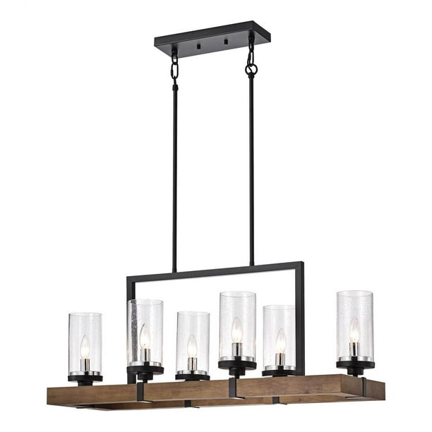 Sonoma 6 Light Linear Chandelier With Seeded Glass Shades Com Sonoma 6 Light Linear Chandelier With, Swing From The Chandelier Vineyard