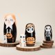 thumbnail image 5 of Muñeca de anidación rusa de niña de Halloween de 5 capas, regalo de Matrioska rusa pintada a mano Ndcxsfigh libre de BPA, 5 of 9