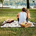 thumbnail image 7 of Hgallory Thick Waterproof Picnic Outdoor Blankets, Oxford Cloth Portable Foldable Picnic Mats for Beach Camping Hiking, Folding Size 12"x8"x5", Pot Style Pattern, 1PC, 79"x79", A, Square, 7 of 7