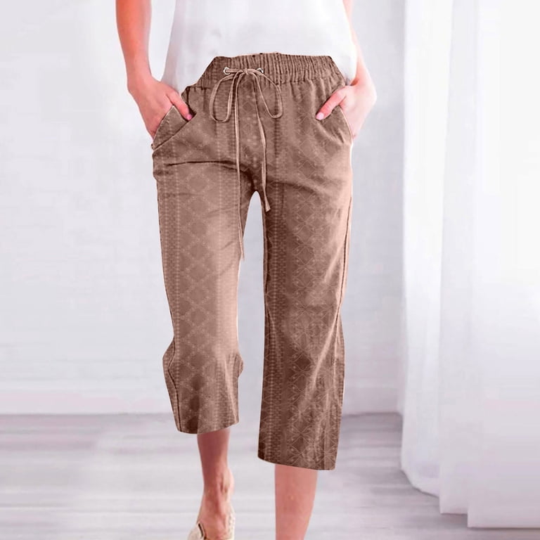 Pants for Women Loose Dress Pants Women Petite Pajama Womens Business Tall  Running Loose Sweats for Linen Summer Fancy Suits Causal Brown S -  Walmart.com