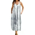thumbnail image 1 of Robe d'Été pour Femmes Col en V Sans Manches Bohème Plage Décontractée Longue Robe, 1 of 6