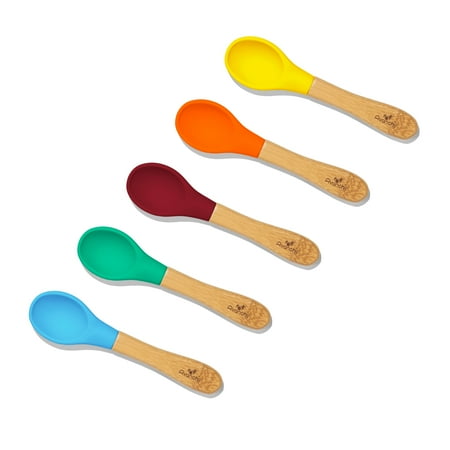 UPC: 0731236358251 | Avanchy Bamboo & Silicone Baby Spoon – Assorted Blue
