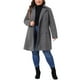 thumbnail image 2 of Abrigos de invierno para mujer de talla grande Agnes Orinda, con solapa muesca, abrigo de un solo botón, elegante abrigo largo con bolsillo 2X gris oscuro, 2 of 6