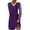 Purple summer dresses, variant on SEMPAI Up to 60% Off Plus Size Dresses Vacation Women Casual Dresses Long Sleeve V-Neck Solid Mid-Length Summerdresses Loose Flowy for Halloween Women's Plus Dresses Up to 60% Off