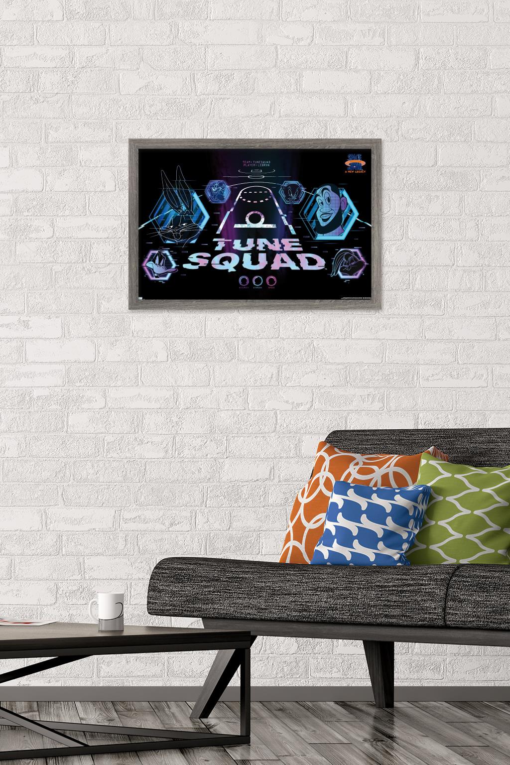 Space Jam: A New Legacy - Half Court Wall Poster, 14.725" x 22.375", Framed