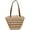 Beige, variant on Straw Bag Women Summer Beach Bag Large Straw Tote Bag Handmade Woven Colored Striped Straw Shoulder Bag Handbag