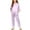Purple, variant on BLVB Girls Satin Pajama Set Kids Silk 3/4 Sleeve Loungewear Sleepwear Nightwear Wide Leg Pant Pull on 2 Piece Teen Pjs Set 5-14Y