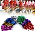 thumbnail image 1 of WALFRONT 6pcs 7 Colors Cheerleader Pom Poms Squad Cheer Sports Party Dance Useful Accessories, Cheer Pompoms, Chear Poms, 1 of 2