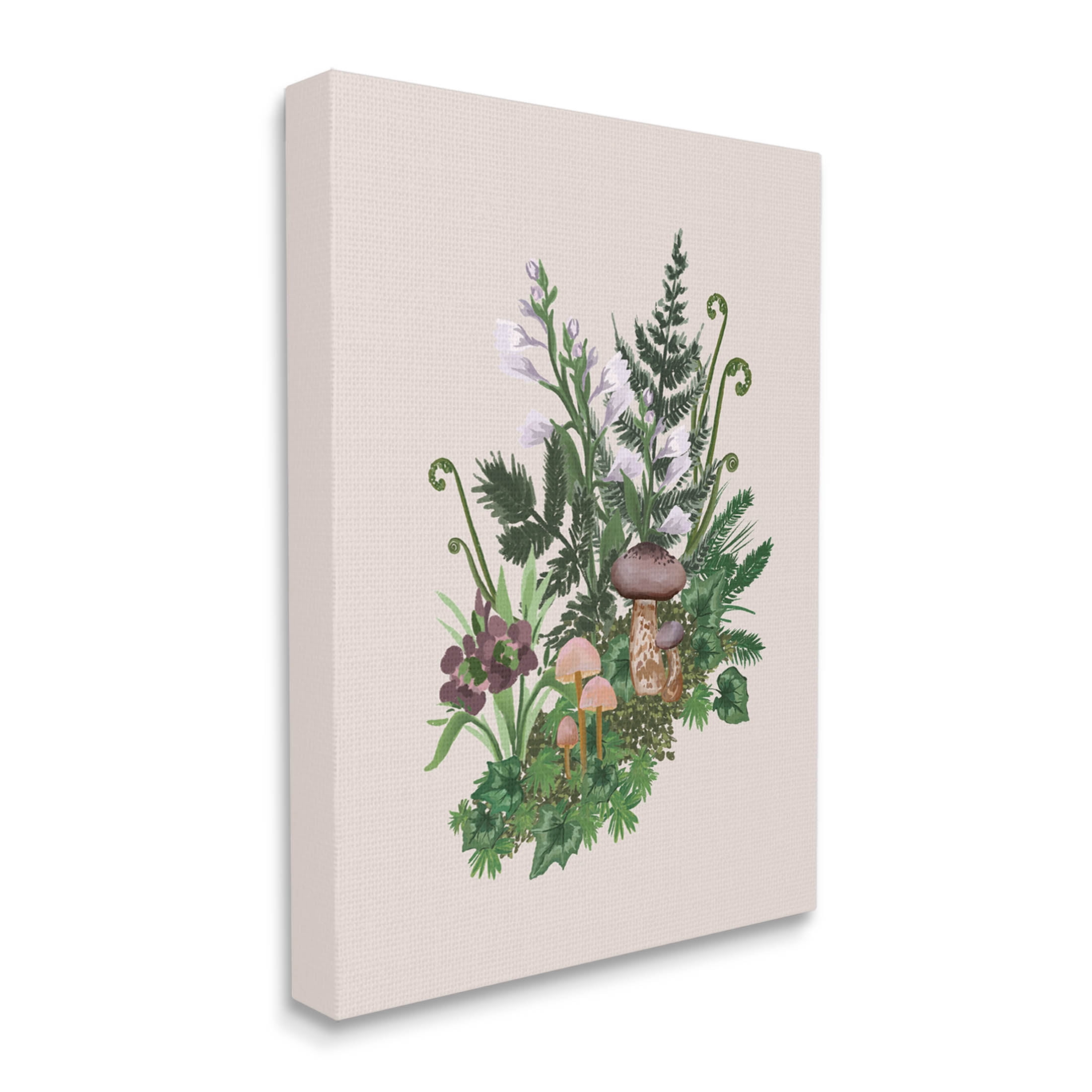 Woodland Botanical Sprouting Ferns Botanical & Floral Graphic Art Gallery Wrapped Canvas Print Wall Art