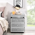 thumbnail image 2 of Mirrored End Table - 3 Spacious Drawers - Various Rooms - Keeps Items Organized, 2 of 6