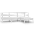 thumbnail image 1 of vidaXL 4 Piece Garden Lounge Set Solid Pinewood White, 1 of 5