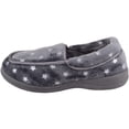 thumbnail image 5 of ABSOLUTE FOOTWEAR Womens Easy Slip On Soft Wide Fit Moccasin Style Star Design Slippers - Grey - US 6, 5 of 7