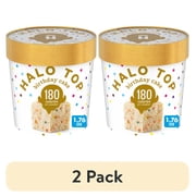 (2 pack) Halo Top Single Serving Birthday Cake Light Cake Mix, 1.76 oz.