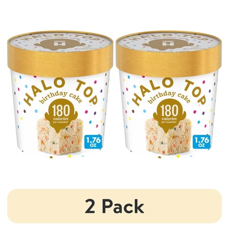 (2 pack) Halo Top Single Serving Birthday Cake Light Cake Mix, 1.76 oz.