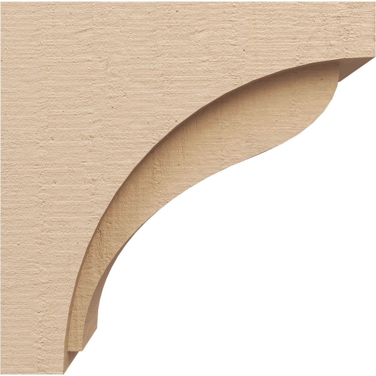 7"W x 14"D x 14"H Classic Helena Rough Cedar Woodgrain TimberThane Corbel, Primed Tan