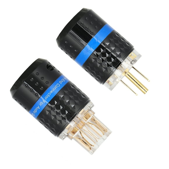 Audio Power Plug, Pure Copper Wearable Gold Plated Power Plug for Audio Visual Appliances for Home for Adult M103GMale,F103G Female,M103G/F103G Male/Female