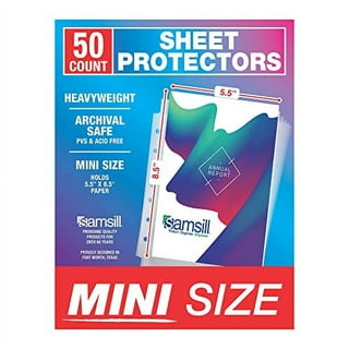 Samsill Sheet Protectors for 3 Ring Binder 8.5 x 11 inch Page Protectors  (Non-Gl