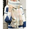 thumbnail image 5 of Holzlrgus Women's Long Plaid Blanket Chunky Oversized Winter/Fall Warm Scarf Big Tartan Scarves Wrap Shawl, 5 of 5