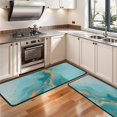 thumbnail image 3 of Kitchen Rugs Sets Of 2,Blue Gold Marble Pattern Anti Fatigue Kitchen Mat Rugs Non Slip Washable,Decorative Kitchen Floor Mats for Kitchen,Sink,Laundry,17"x47"+17"x47", 3 of 5
