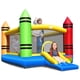 thumbnail image 1 of Costway Casa inflable, castillo inflable para niños con tobogán y entrada segura, castillo portátil con bolsa de transporte, kit de reparación y palos, sin compresor, 1 of 5