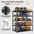thumbnail image 5 of Ultra-Strong Adjustable Shelf Unit, 4-Tier Metal Shelving Organizer with 600 lb/Shelf Rating, Ideal for Home Garage Storage, Pantry, Office, Laundry & Utility Rooms | 40" x 18" x 54", 5 of 8